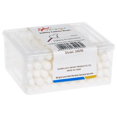 China ISO 50 Pcs White PP Baby Safety Cotton Buds for sale
