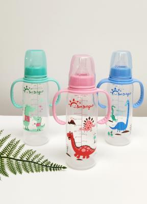 China Geruchlose Baby-Saugflasche BPA freie doppelte neugeborene Griff-pp. zu verkaufen