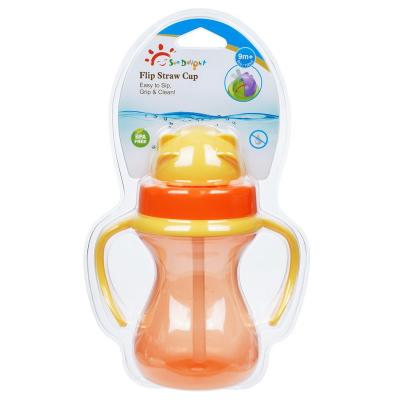 China O bebê livre dobro dos punhos BPA 6oz 190ml tornou mais pesado Straw Cup à venda