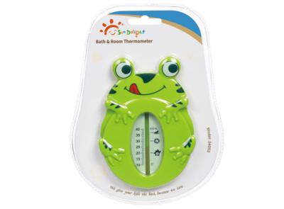 China Frog Shaped Green ABS Baby Bath And Room Thermometer for sale