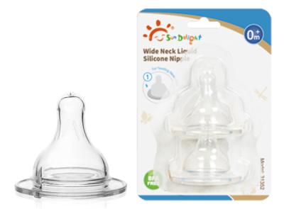 China SGS Transparent Wide Neck Baby Silicone Nipple for sale
