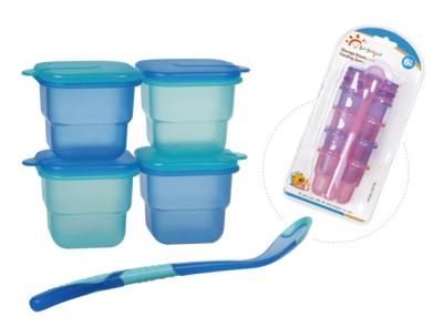 China BPA Free Airtight Plastic Baby Food Storage Freezer Containers for sale