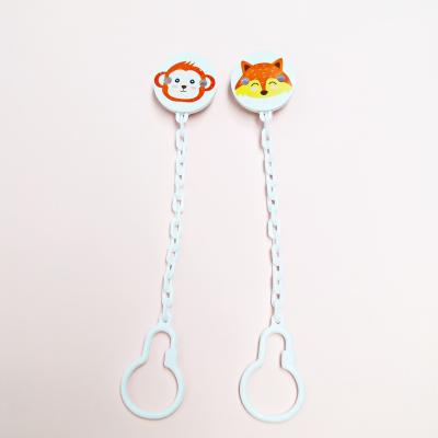 China Cute Animal PP Pacifier Safety Chain Silicone Baby Soother for sale