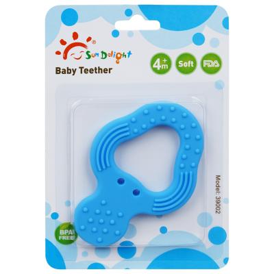 China Tear Strength 3 Month Baby Silicone Teether for sale