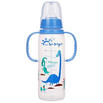 China 9oz Odorless BPA Free Newborn Baby Feeding Bottle Double Handle for sale
