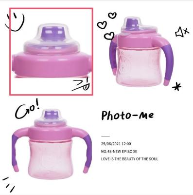 China Pink Blue Green EN71 6 Month 6 Ounce Girls Sippy Cup for sale