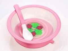 plastic baby feeding bowl with spoon