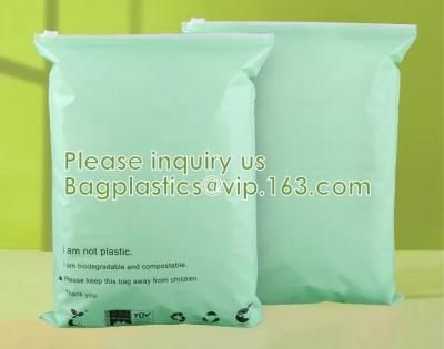 China Biodegradable Apparel, Clothes Packaging, Biodegradable Compostable Zip Clothing Bags With Logo for sale