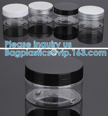 China Mini Canning Jars With Black Lids, glass storage jar container Cosmetic, Lotion, Cream, Makeup for sale