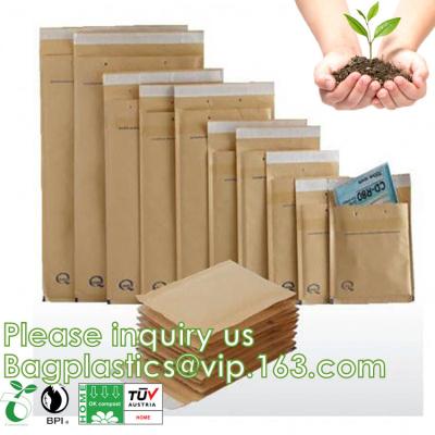 China Padded Envelopes, 100% Recycled Biodegradable Kraft Paper Fibers Cushioning Protected Padded Envelopes for sale