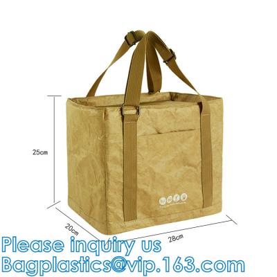 China Tyvek Cooler Tote, Nylon Polyster Lunch Bags, Picnic Bag Kraft Paper Lunch Bag, Thermal, Transport Portable for sale