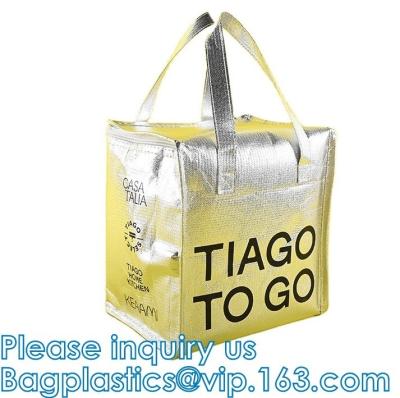 China Aluminum Cooler Sealed Insulated Bag, Handle Thermal Lunch Bag, Hot Cold Bag, Transportation, Preservation for sale