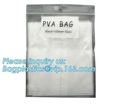 China PEVA Water Soluble Plastic Laundry Bags, recycle bag, Cold Water Soluble Dissolvable Plastic Bags PVA Bag for sale