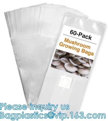 China Autoclavable Mushroom Growing Bags, Mushroom Spawn Bags, Stand Up Durable Bags, Garden Supplies, Breathable for sale