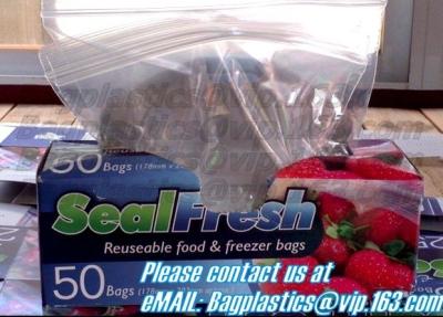 China Lock Fresh, Seal Fresh, Slider Zipper Bags, Freezer Bags, Food Grip Seal, Enssential Housewares, Tramontina for sale
