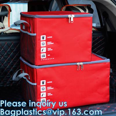 China Car Trunk Organizer For SUV, Expandable Large Capacity, Sturdy Cargo Trunk Storage Organizer, Non Slip Bottom for sale