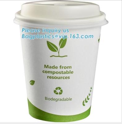 China Eco-friendly, Blodegradable, Compostable, PLA Lined Disposable Hot Cold Beverage Cup Set, Cafe, Shops, Kiosk for sale