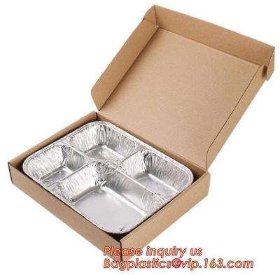 China Free Sample, tin storage, Take Out Disposable Food Packaging Airline Foil Container, Compartment Takeaway Box for sale