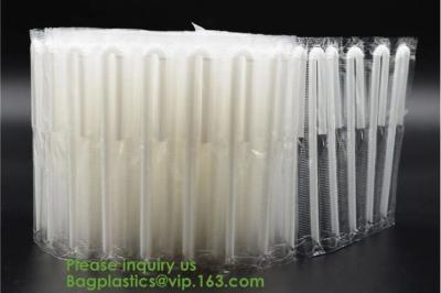 China PLA Drinking Straws, CPLA Giant Straws, Individually Wrapped, Plant Based Compostable Flexi straws, cocktail for sale