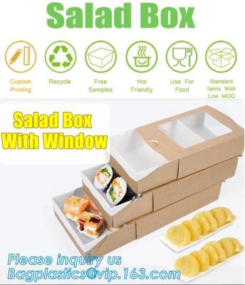 China Noodle box, Salad Disposable Packing, Kraft Paper Lunch Box, Disposable Kraft Custom Paper Lunch Box for sale