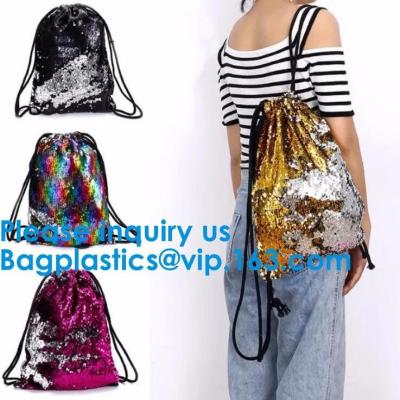 China Sequin Drawstring Backpack Christmas Gift Party Bag, Organza Pouch, Satin Pouch Silk Pouch, Suede Pouch for sale