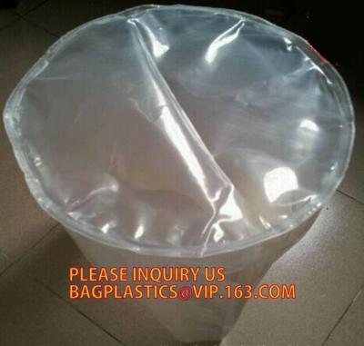 China Round Bottom Plastic Drum Liner Bags, Salvage Round Bottom Plastic Bag , LDPE Polybags For Packing Fish for sale