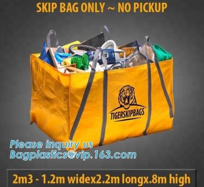 China big Skip bags, Dumpster Bag, Foldable And Reusable Construction waste Bags, Multiple reusable, Tear Resistant for sale