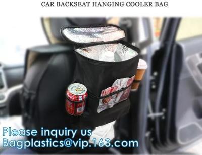 China Car Trash Bags Car Backseat Organizer Bag Cooler, Car Garbage Can, Storage Pockets, Collapsible Portable bin for sale