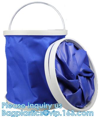 China Multifunctional Outdoor Fishing Bucket Car Washing Portable Folding Collapsible Water Bucket for sale