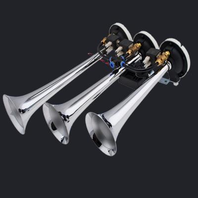 China 12/24V Marco Three Trumpet Chrome Air Horn (HS-1021) for sale