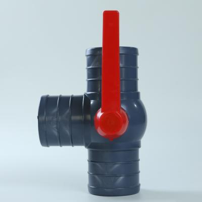 China PVC resistente a los rayos UV válvula de tres vías azul negro PVC válvula de agua ODM en venta