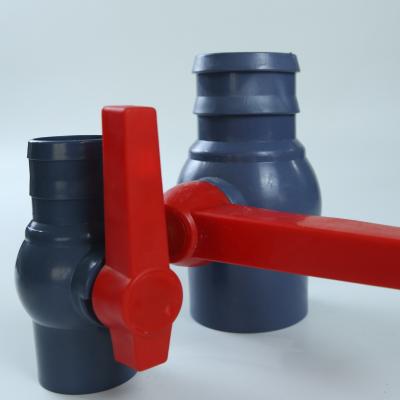 China Válvula de bolas de PVC de 1 4 pulgadas de monofilamento ODM Válvula de bolas de PVC para tuberías de agua en venta
