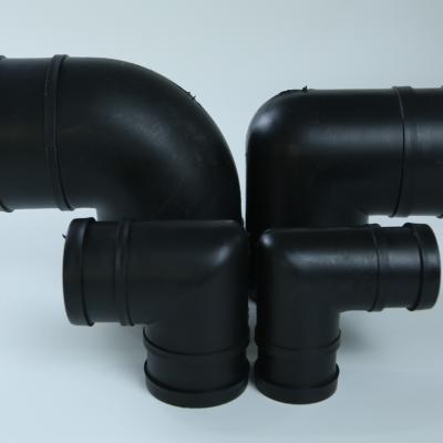 China 45 grados 15 mm tubo de plástico codo resistente al desgaste para la resistencia a la presión del agua en venta