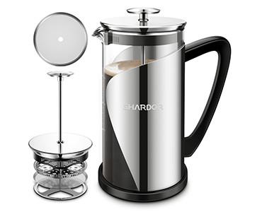 China BPA Free 34oz French Press 4 Layer Filter 1000ML Stainless Steel for sale