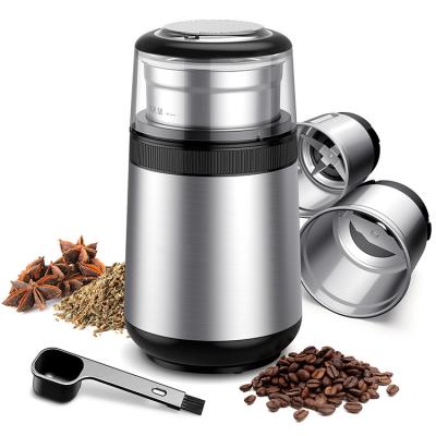 China Removable 2 Cups Coffee Maker 200W Multi Function Adjustable Electric Bean Grinder for sale