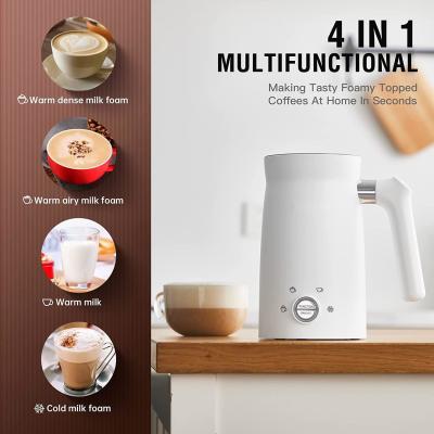 China 4 In 1 Commercial Automatic Milk Steamer Latte Stainless Steel Electric Milk Frother for sale