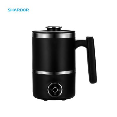 China 300ML 4-In-1 Espresso Milk Frother Black Cold Hot Milk Heating Foamer Detachable for sale