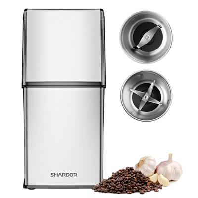 China ODM Small Electric Coffee Bean Grinder ETL UL Mini Electric Coffee Maker 2 Removeable Cups for sale