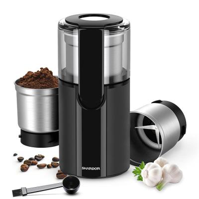China Electric Spice Grinder Machine Multiple Settings Burr Mill Coffee Grinder With 2 cups for sale