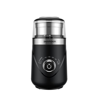 China Amoladora de café eléctrica ajustable del botón que mide el tiempo One Button Start para el polvo fino grueso en venta