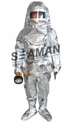 China Marine Fire Fighting Equipment / Aluminum Foil Composite Fabric Heat Insulation Fireman Protective Suit for sale