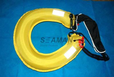 China Inflatable Lifebuoy Ring 110N Buoyancy Personal Flotation Device Water Rescue Ring for sale