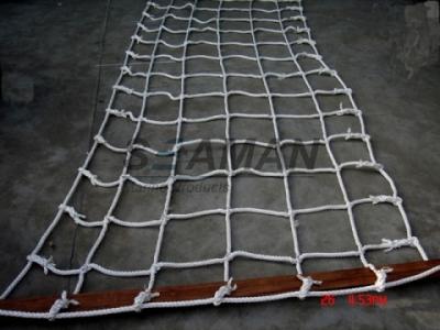 China Escada líquida da segurança do barco Scrambling marinho com PE/nylon de madeira dos propagadores à venda