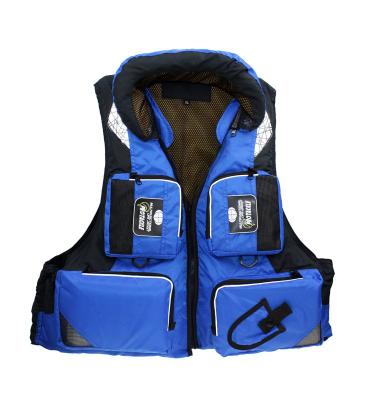 China Nylon Lifesaving Waterproof Water Sport Life Jacket Blue Fishing Life Vest For Kids for sale