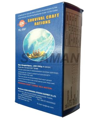 China SOLAS CCS Inflatable Life Raft Emergency Survival Food Ration 5 Years Shelf Life 500g for sale