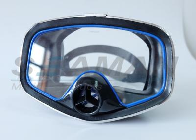 China Einzelne Fenster Tauchmaske mit Nase Ablassventil-Silikon-Rock-und Metallfeld für Sporttauchen und das Spearfishing zu verkaufen