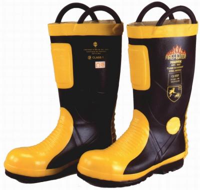 China Marine SOLAS / MED CE Cerificate Rubber Fireman Boots Harvik 9687L for sale