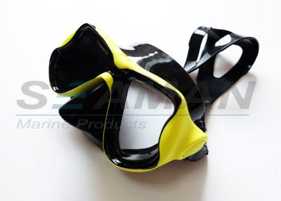 China Máscara del equipo de submarinismo de Freediving del salto que bucea con la lente resistente al rayado antiniebla en venta