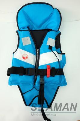 Китай Поплавок пловучести ребенка спасательного жилета отдыха моды нейлона цвета 210D/420D сини военно-морского флота белый продается