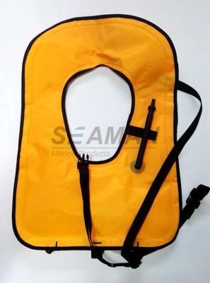 China Veste inflável amarela de néon da segurança da água da veste do tubo de respiração da flutuabilidade das vestes de vida do mergulho livre à venda